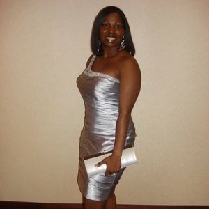 Silver formal dress